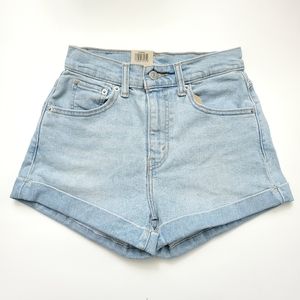 Levi's High Rise Mom Shorts Denim Blue